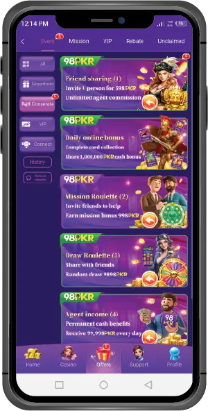 98 pkr game offers and promotions screenshot